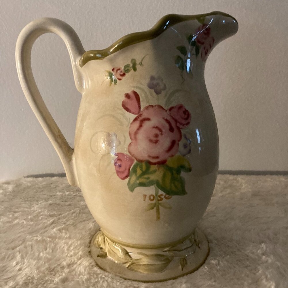 222 Fifth "Cheri's Roses" 48oz Pitcher